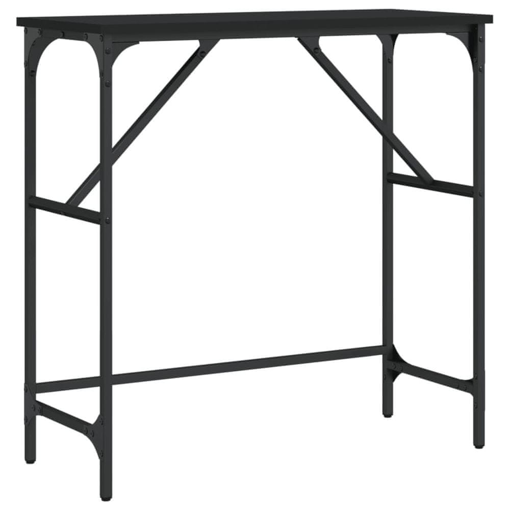 Vidaxl Konzolový stolík čierny 75x32x75 cm kompozitné drevo